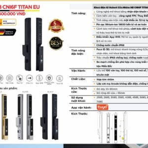 Khóa điện tử Hubert Cửa Nhôm HB CNI6F Titan EU
