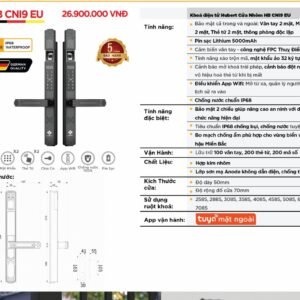 Khóa điện tử Hubert Cửa Nhôm HB CNI9 EU