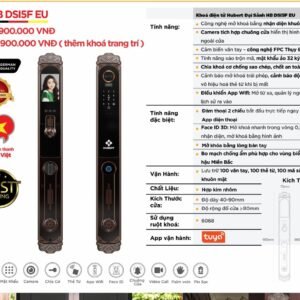 Khóa điện tử Hubert Đại Sảnh HB DSI5F EU