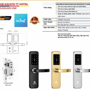 Khóa điện tử Hubert Khách Sạn HB KSCG78 TT Hotel