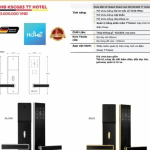 Khóa điện tử Hubert Khách Sạn HB KSCG83 TT Hotel
