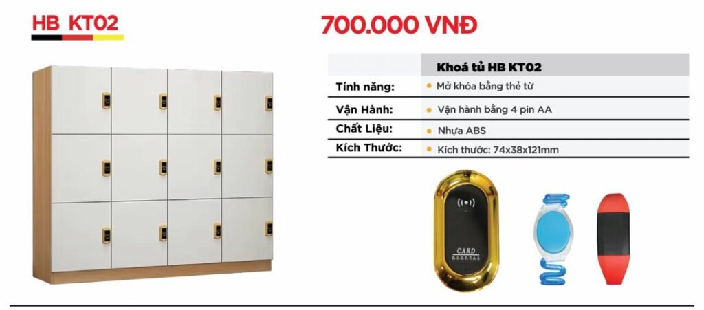 Khóa điện tử Hubert Khóa Tủ HB KT02
