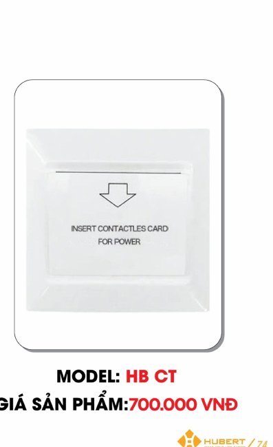 Công tắc nguồn thẻ từ khách sạn Hubert