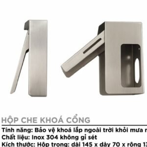 Hộp che khóa cổng Hubert (Inox 304)