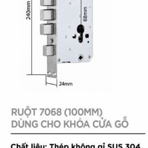 Ruột khóa 7068 (100mm) cửa gỗ