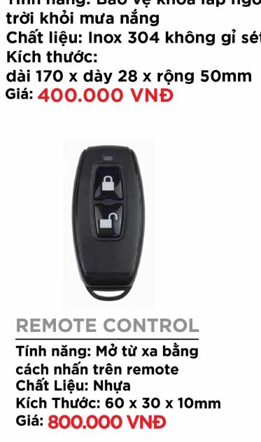 Điều khiển từ xa (Remote) Hubert
