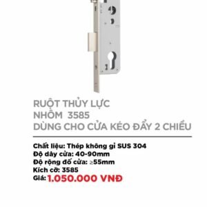 Ruột thủy lực nhôm 3585 (cửa kéo đẩy 2 chiều)