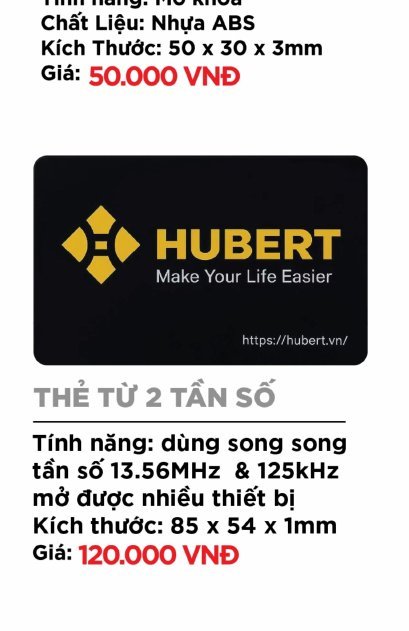 Thẻ từ 2 tần số Hubert