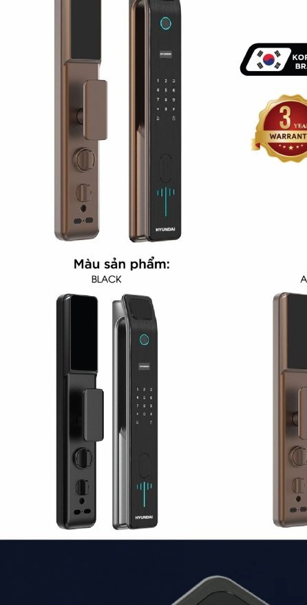 Khóa điện tử Hyundai Cửa Gỗ HY-SLA808